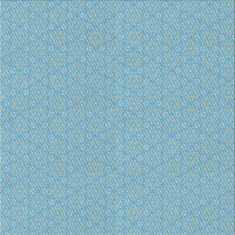 Tapis de zone bleue à motifs, Carré 3 pi