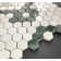 Marble 1" Hexagon With Flower Trellies Wall And Floor Tile