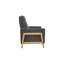 Fauteuil inclinable manuel à 3 positions Tacara avec structure en bois massif et pieds en chêne naturel-106632324