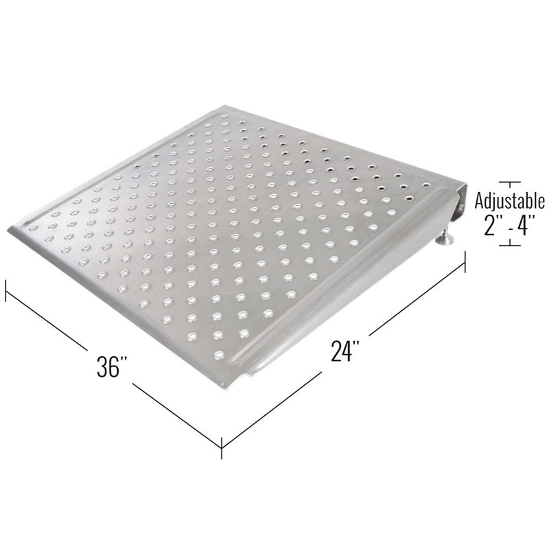 Hauteur réglable de la rampe pour fauteuil roulant Silver Spring, H 2 po x l 36 po x L 24 po