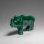 Genuine Polished Malachite Rhino Carving (333.2 Grams)