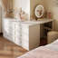 Coiffeuse avec miroir lumineux, 6 tiroirs, 1 chaise