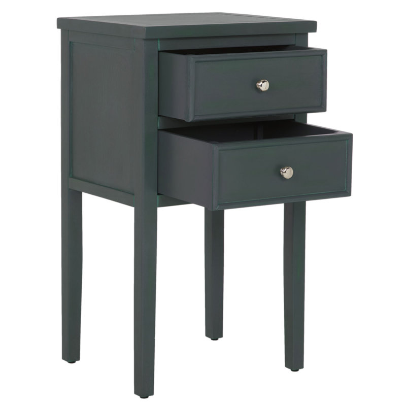 Evangelyne Solid Wood 2 - Drawer End Table