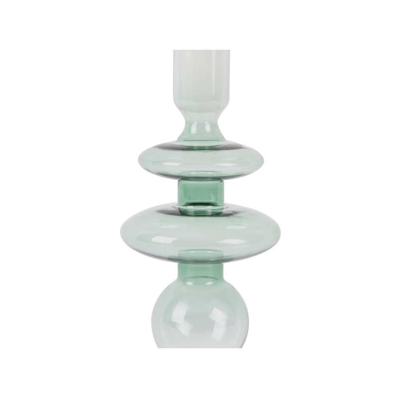 Glass Candlestick, Green
