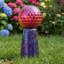 Support à billes de jardin en verre mosaïque mauve iridescent-598575545