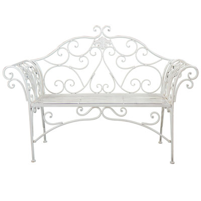 Paulk Powder Coated Steel Outdoor Bench