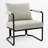 Mid-century Modern Upholstered Accent Chair With Ultra Thick Cushion And Industrial Metal Frame-1041403351