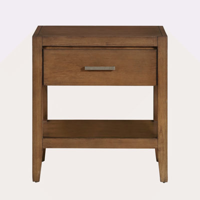 Transitional Bedroom Furniture 1Pc Nightstand Of Drawer And Open Shelf