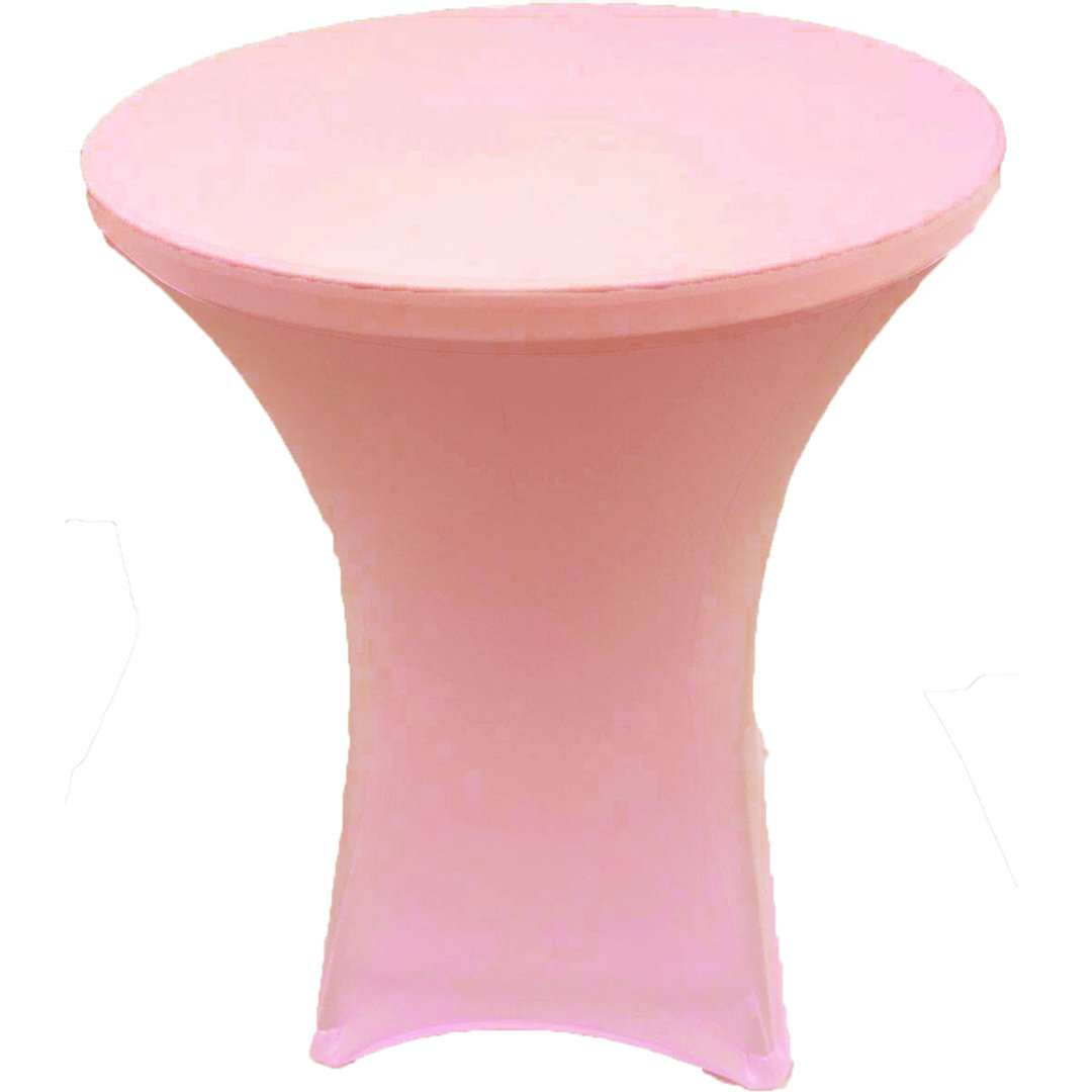 Cocktail Spandex Tablecloth Round Highboy Fitted Stretch Table Cover For Wedding Banquet Party Eider & Ivory™ 