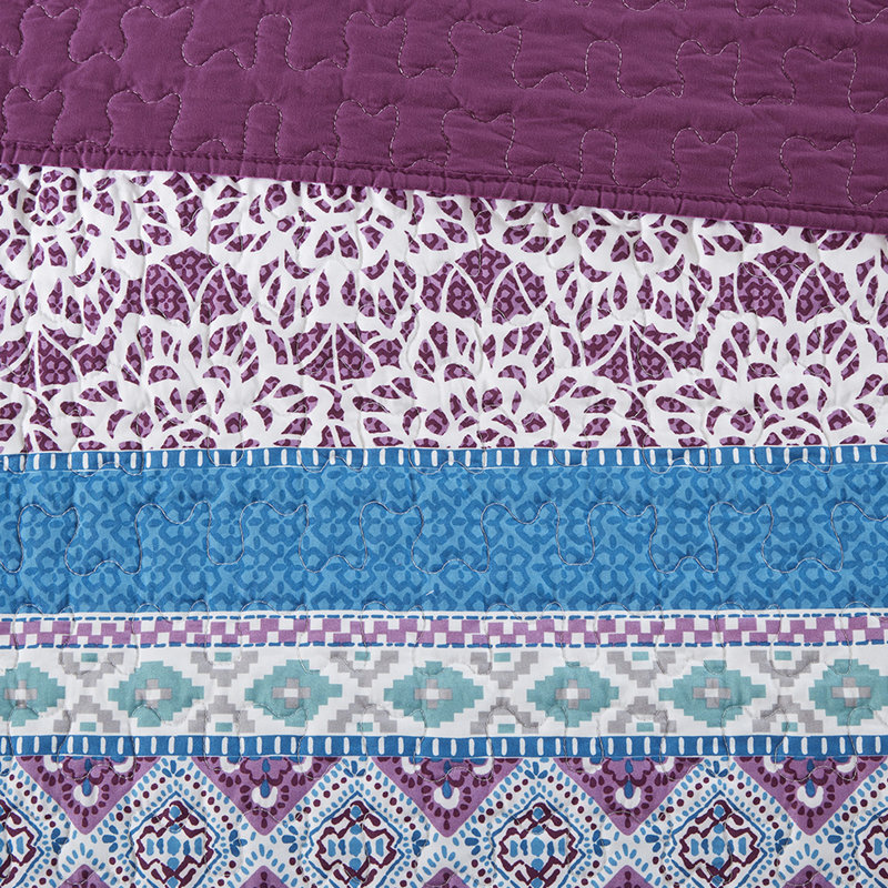 Courtepointe réversible Style - mauve