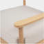 Fauteuil club en bois d'acacia avec coussin de siège, ensemble de 1