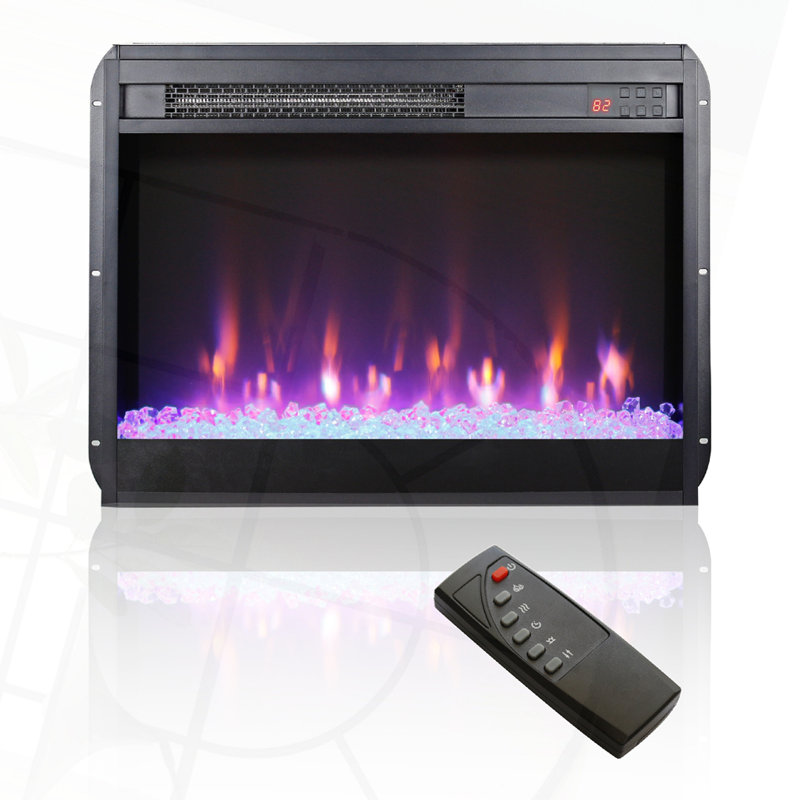 Insertion de foyer électrique 23 po, H 18,1 po x l 23,98 po x P 5 po