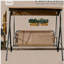 Balancelle de patio extérieur, support à structure en acier, auvent inclinable réglable pour patio, jardin