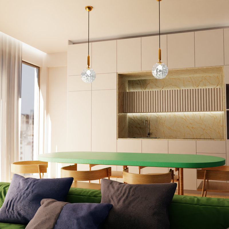 Modern Glass Pendant Light – Ceiling Hanging Lamp Fixture for Dining Table & Bedroom
