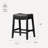 Maven Lane Sophia Wooden Backless Stool with Faux Leather Upholstery-112251008-112251007