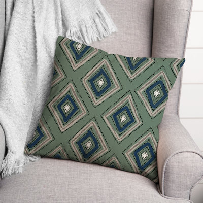 Housse de coussin carrée à losanges d’extérieur