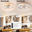 Ventilateurs de plafond avec lumières à DEL à intensité variable et installation encastrée de ventilateurs de plafond minces et modernes (orange)