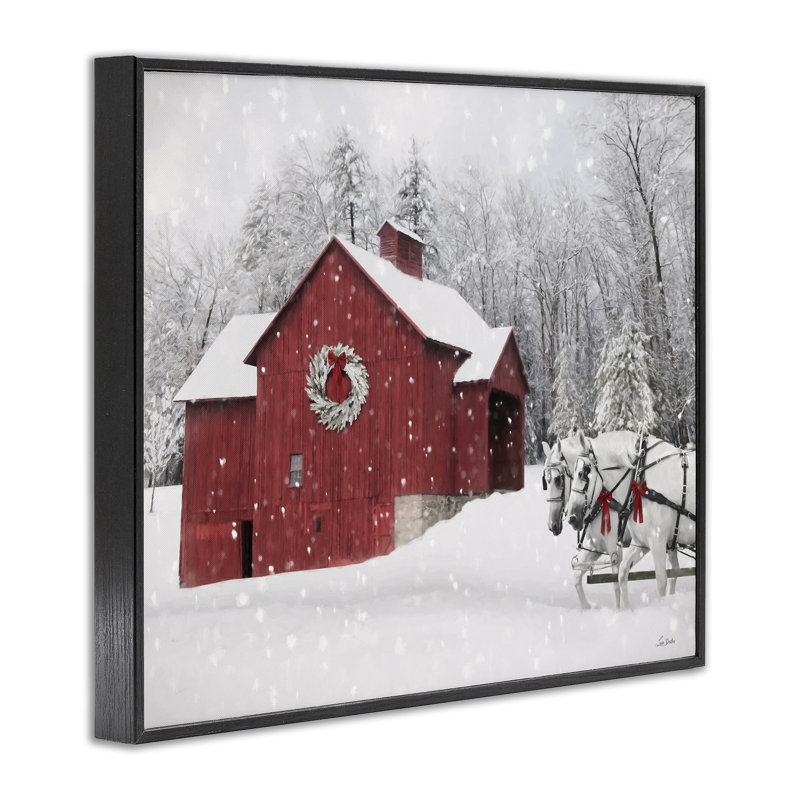 Giclée sur neige encadrée par Lori Deiter, H 24 po x l 30 po, Giclée encadrée noir minuit