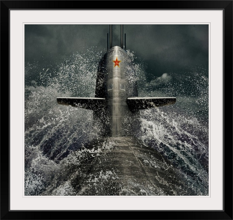 «Straub 'Submarine» par Dmitry Laudin - reproduction de photo, H 24 po x l 24 po x P 1 po, Cadre noir