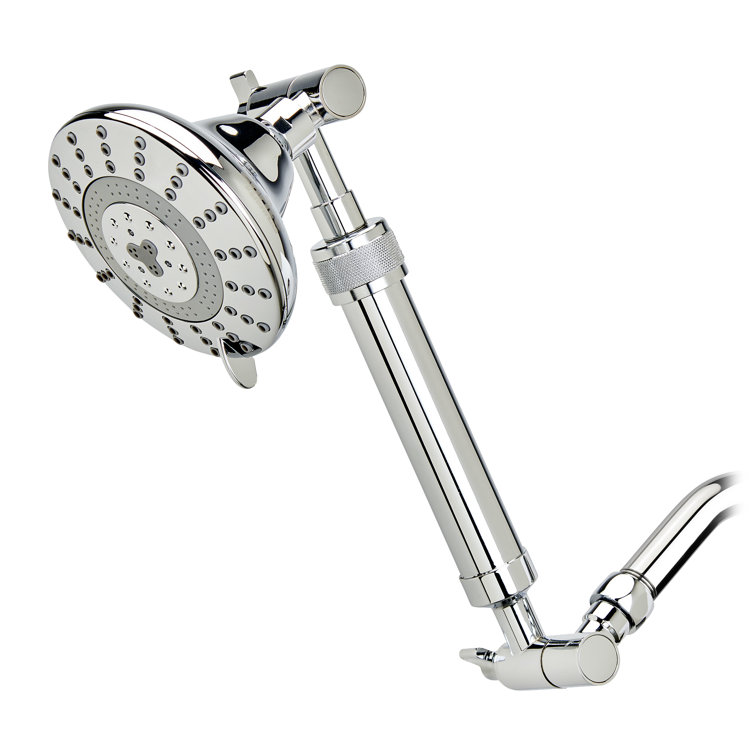 Single Extension Arm 7-Setting Adjustable Shower Head