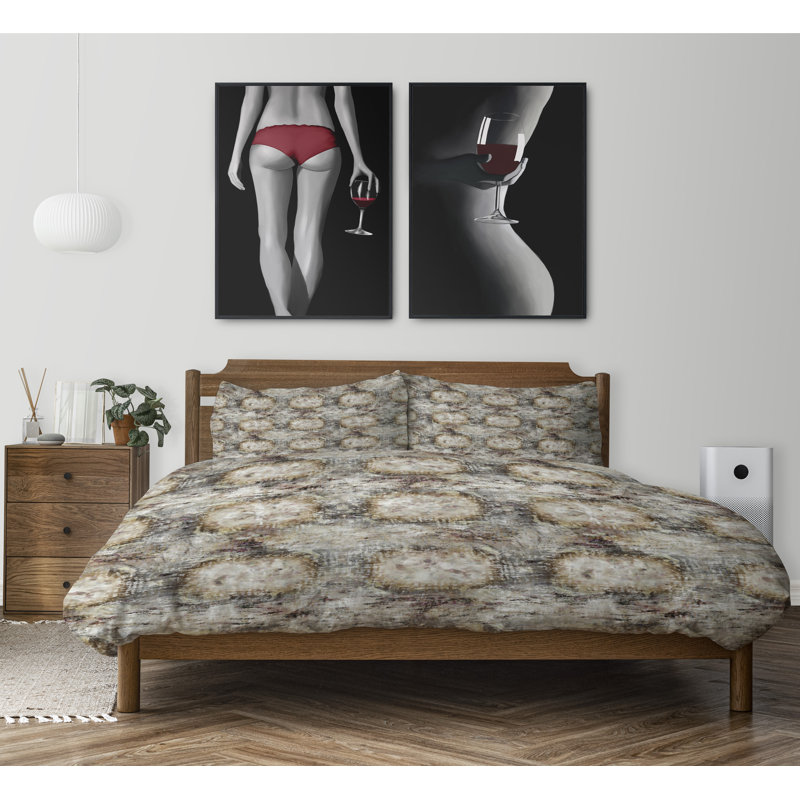 Channel Abstract Comforter, King Comforter + 2 King Pillowcases