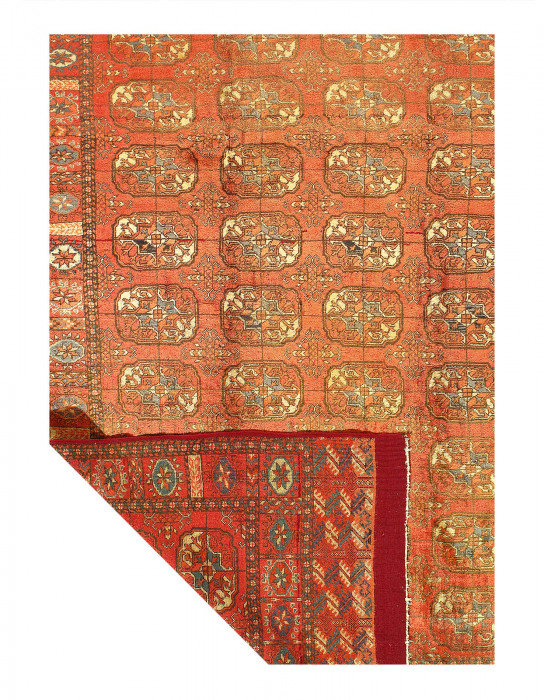 Fine Hand knotted Vintage Turkman size 5'1'' X 8'11''