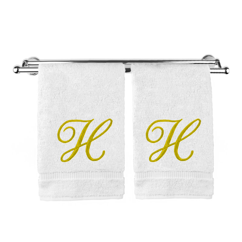Super Plush Hand Towel, White/Gold, H