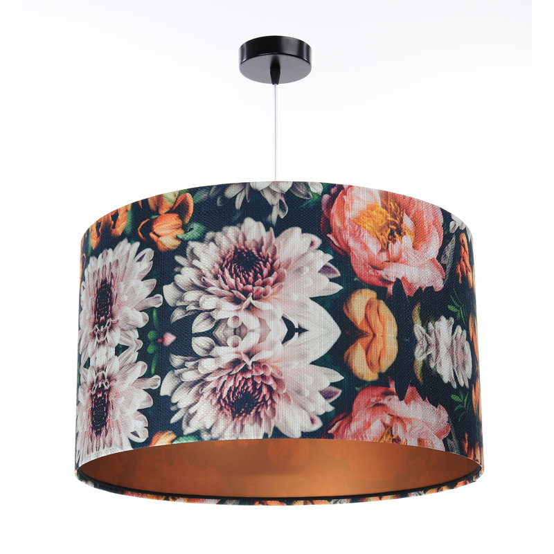 Bystrom 1 - Light Copper Drum Pendant, 112cm H x 50cm W x 50cm D