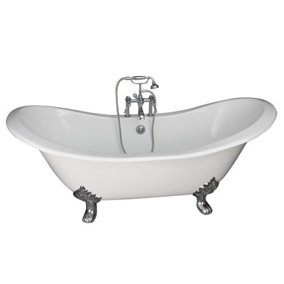 72'' x 30'' Soaking Cast Iron Bathtub