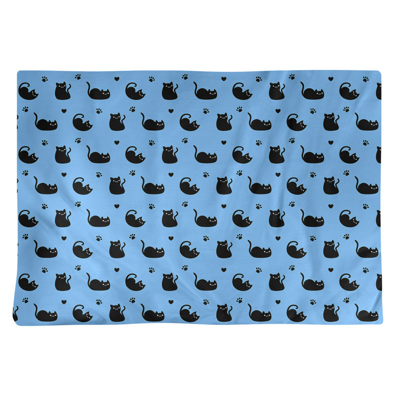 Napperon en coton 18 po Cat, Bleu