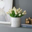 Pot à fleurs géométrique blanc l 6,3 po, motif géométrique moderne
