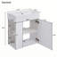 Meuble-lavabo flottant moderne de 21,6 po avec lavabo en céramique - parfait pour les petites salles de bain, rangement à gauche