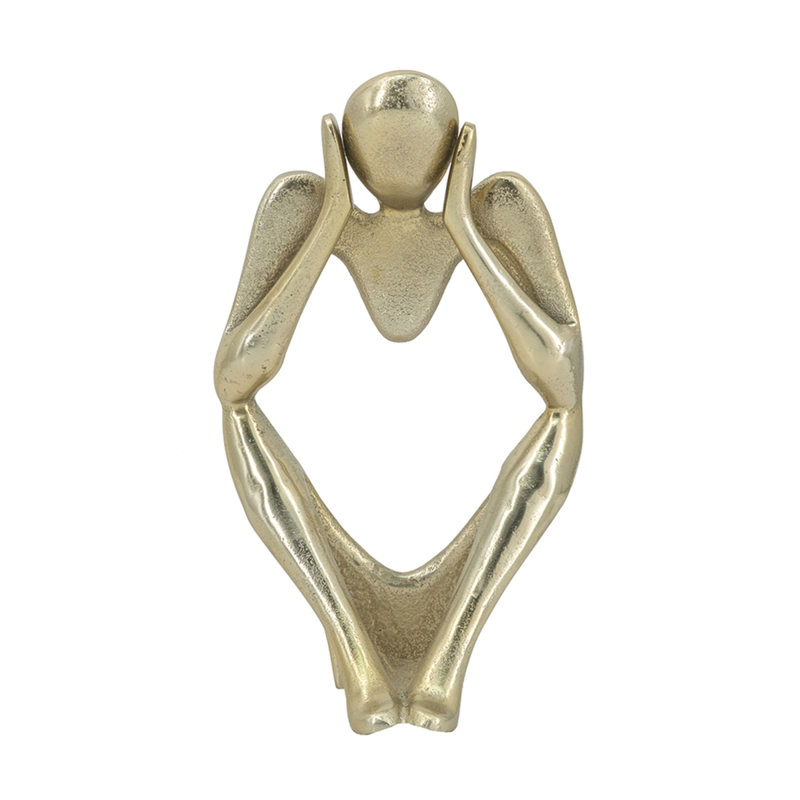 Figurine humaine abstraite en aluminium 6 x 4 x 11 po