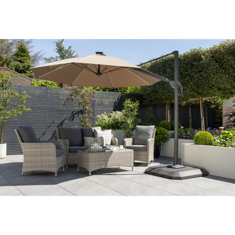 Pranet One Box Grey 3m Round Cantilever Parasol