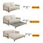 Coussin convertible 59,06 po en polyester blanc cassé-130029829