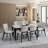 7 Piece Solid Wood Dining Set With Upholstered Chairs-118852586