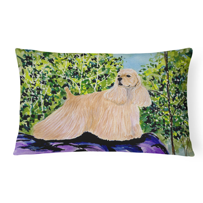 Cocker Spaniel Indoor/Outdoor Rectangular Throw Pillow