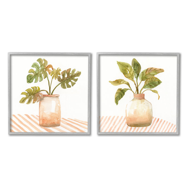 «Tranquil Monstera Leaf», H 24 po x l 24 po, Estampe numérique Farmhouse