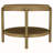 Sand Wash Round End Table With Storage Shelf