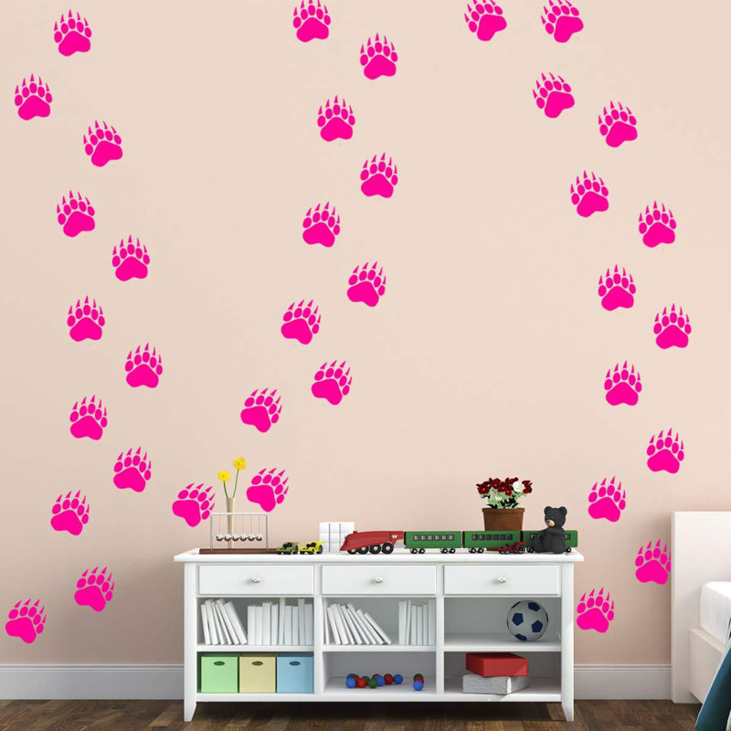 Adhésif décoratif Charl Paw, Rose vif