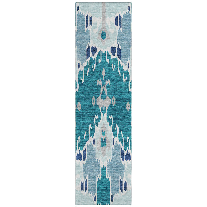 Tapis d'entrée / extérieur antidérapant Caziyah, Tapis de couloir 2 pi 3 po x 7 pi 6 po