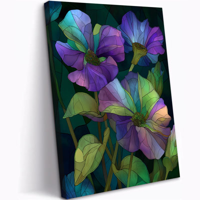 Flower Canvas Wall Art, Abstract Colorful Floral Prints Rustic Wall Art, Vibrant Botanical Artwork Decor, Country Style Painting Ready to Hang for Ba