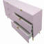 Commode Gaines rose lustré