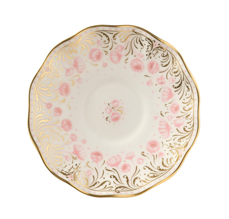 Royal Peony Handmade China Saucer, Pink