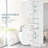 Slim Bathroom Storage Cabinet, Tall Bathroom Cabinet, Linen Tower With Open Shelf, Drawer, Recessed Doors, And Adjustable Shelves, White