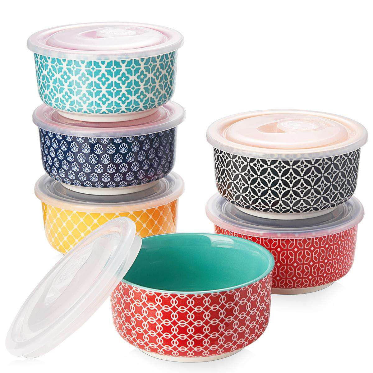 DOWAN 8oz Colorful Ramekin Set with Lids, 6-Piece | Wayfair