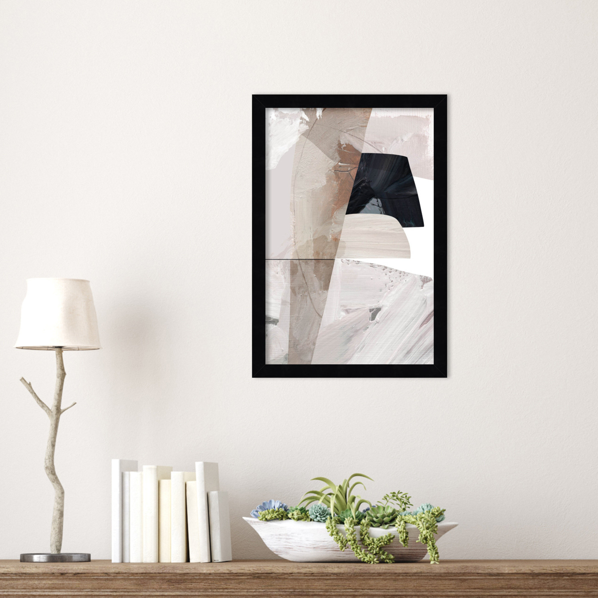 Caves by Dan Hobday Wood Framed Wall Art Print, Black, 17" H x 12" W