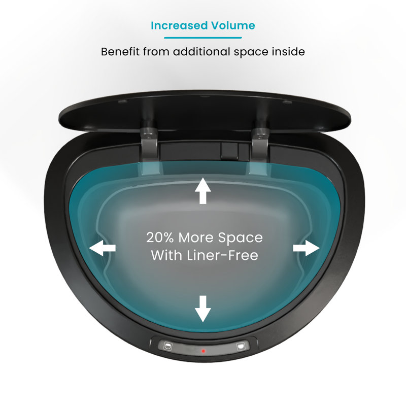 13 Gallon Black Stainless Steel Touchless Trash Can with Motion Sensor