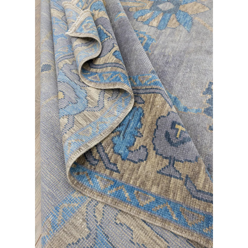 Tapis Oushak tissé à la main Pepuza