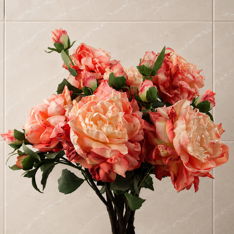 Plastic, Silk Artificial Arrangement, Pink